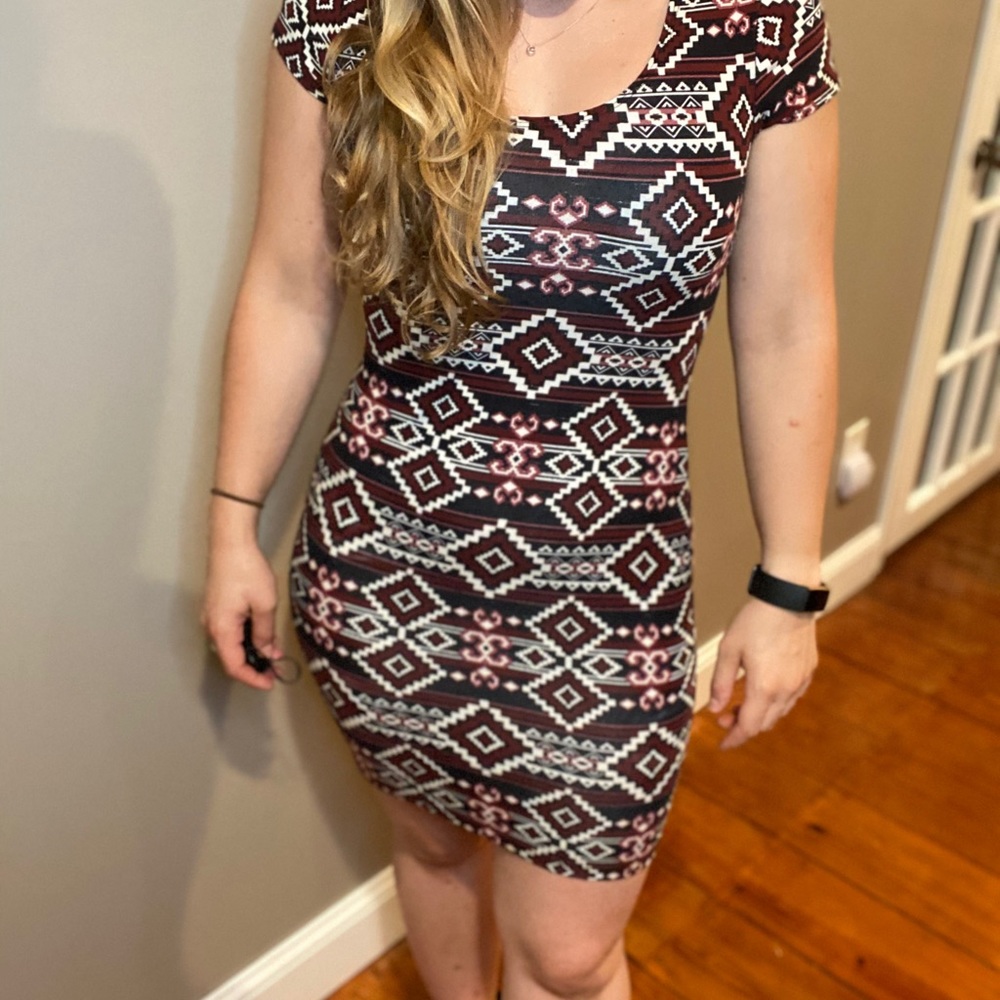 NWT Wet Seal Aztec Print Bodycon Dress, Size S
